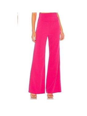 Lovers‎ And Friends Dorinda Wide Leg Pant in Neon Pink High Waist Medium NWT